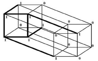 The example of the problem of DNF-minimization